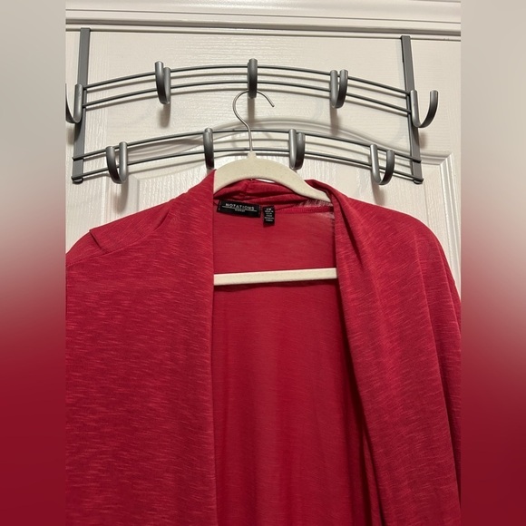 Notations Pink Open Sweater Cardigan women’s 2X hot pink fuchsia preppy classic - Picture 5 of 15